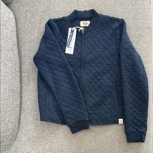 NWT Marine Layer Blue Quilted Bomber Jacket